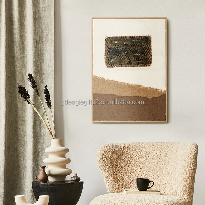 EAGLEGIFTS Quadri Arte Moderna Design 3D Textured Fabric Art Print Interior Paintings Wall Decorations for Home Living Room