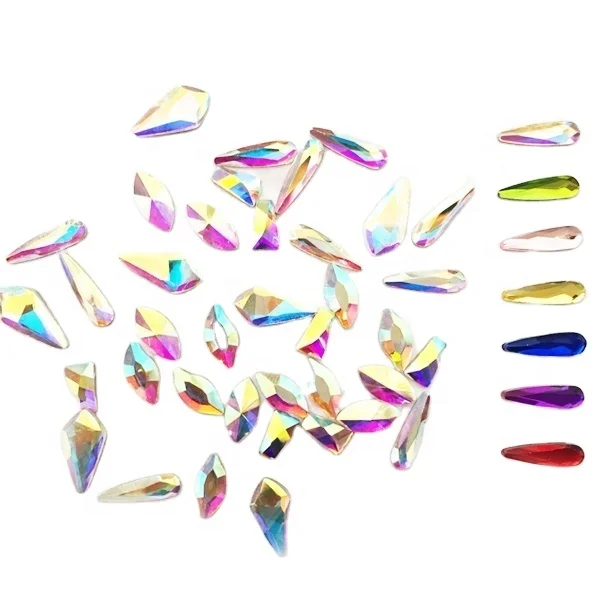 Factory direct sales K9 crystal stone for nail art decoration product,glass beautiful nail art designs crystal stone