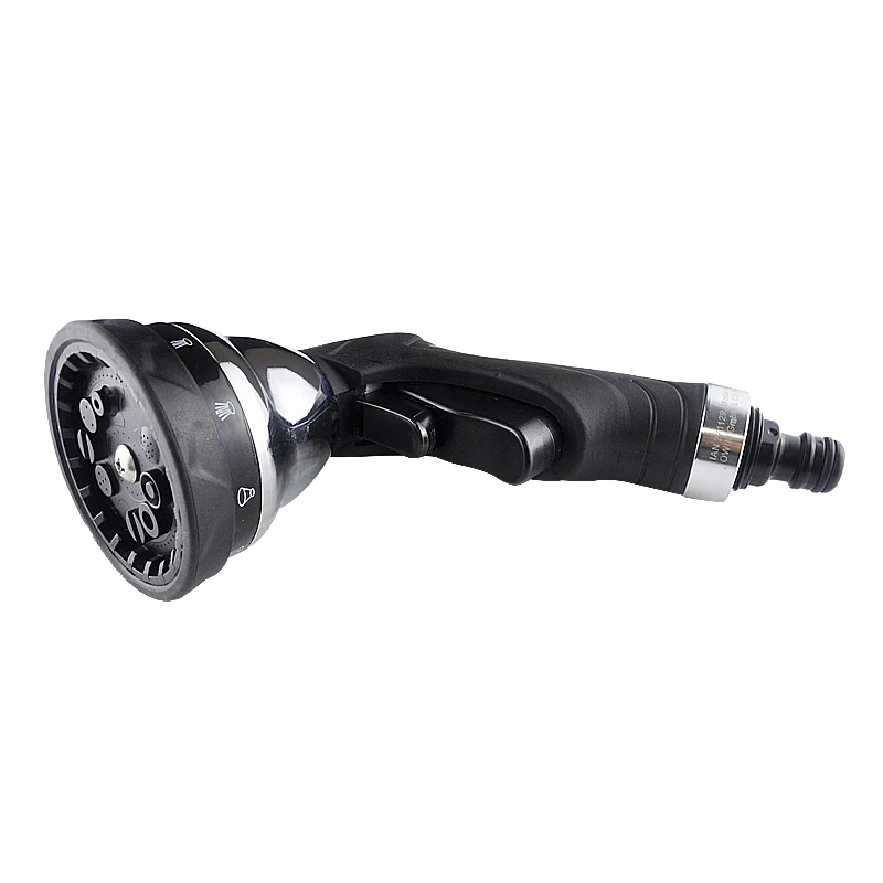 Garden Water Guns Hand nozzle 10-Pattern Metal Trigger Adjustable Nozzle Watering Gun Garden Lawn Hose Pipe