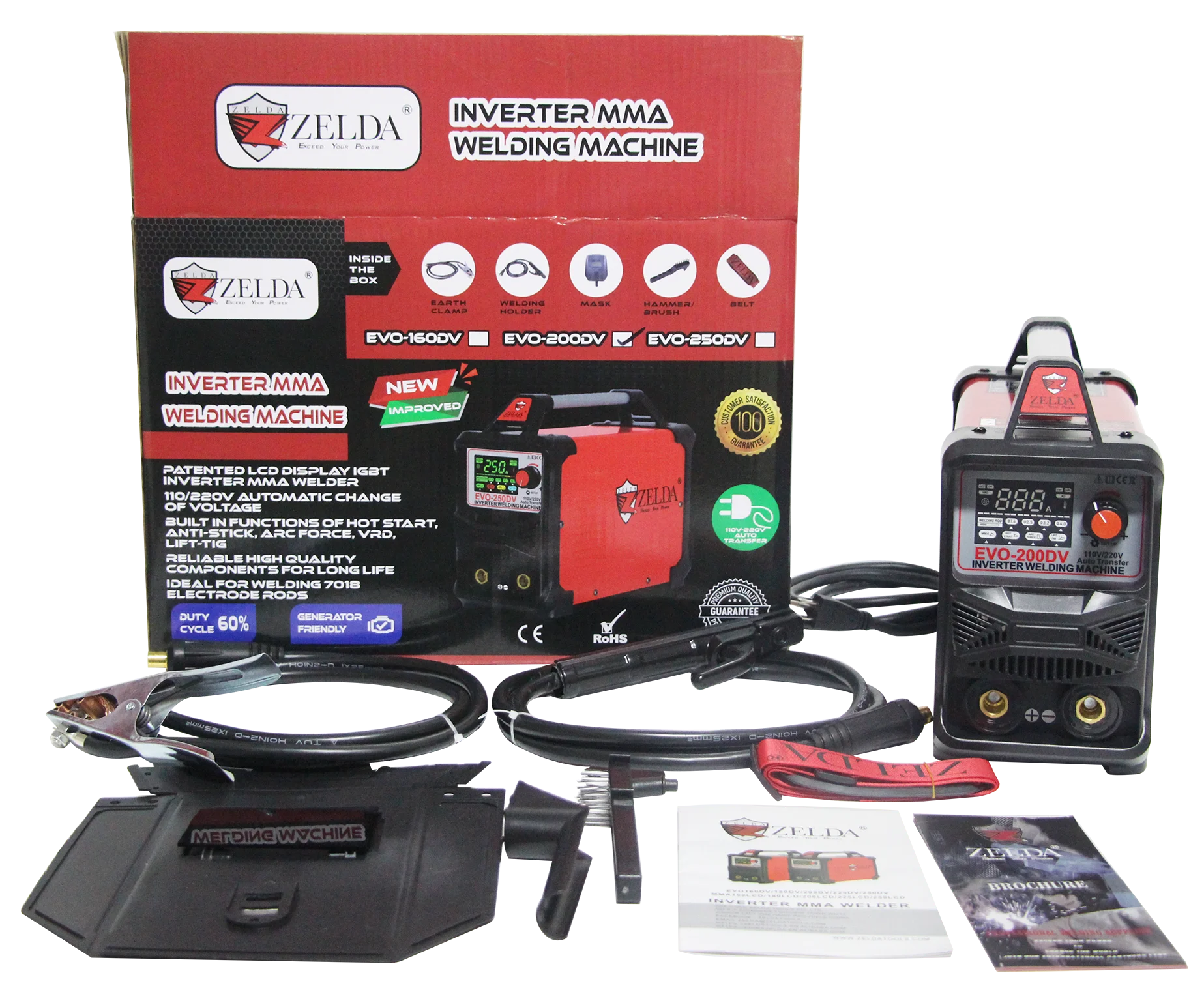 200amp Dc Inverter Portable Welding Machine for Home Use 200v 100v  Mma Stick Welder
