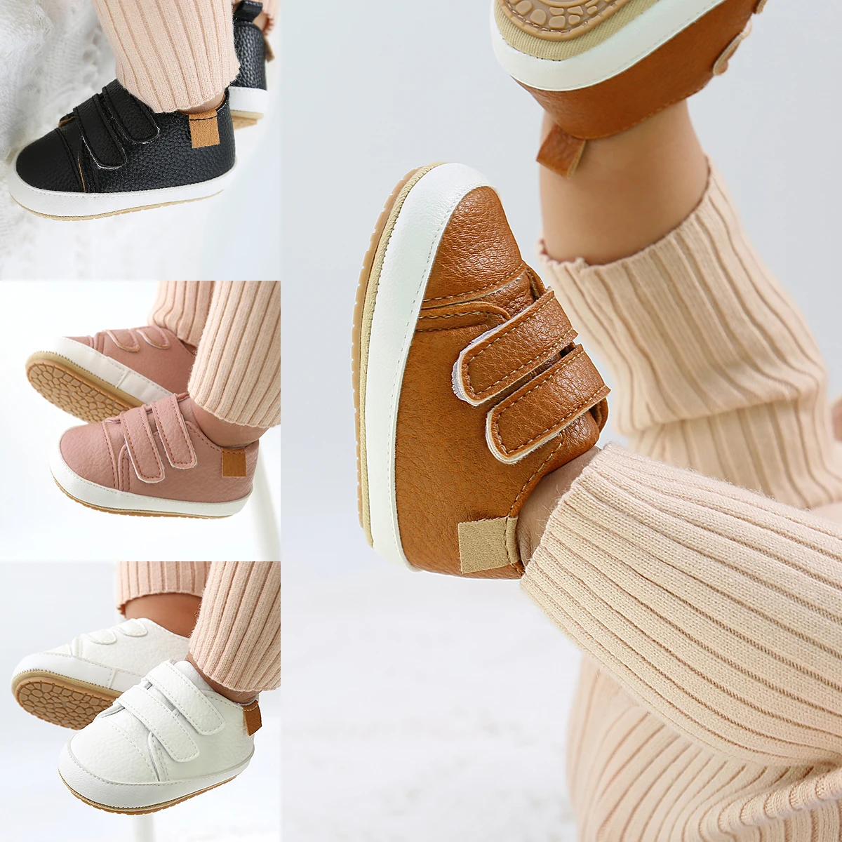  Spring Autumn Hook & Loop Baby shoes