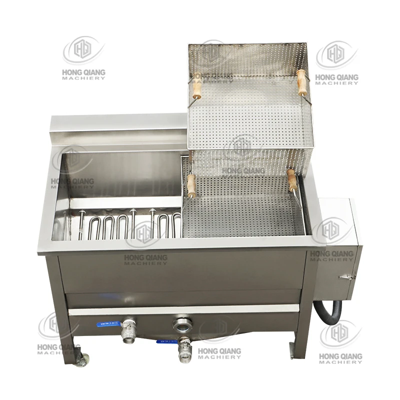 HONGQIANG Industrial Food Frying Machine for Potato Chips French Fries Snack Beans Mushroom Yam Chips Chicken Meat Plantain Chip