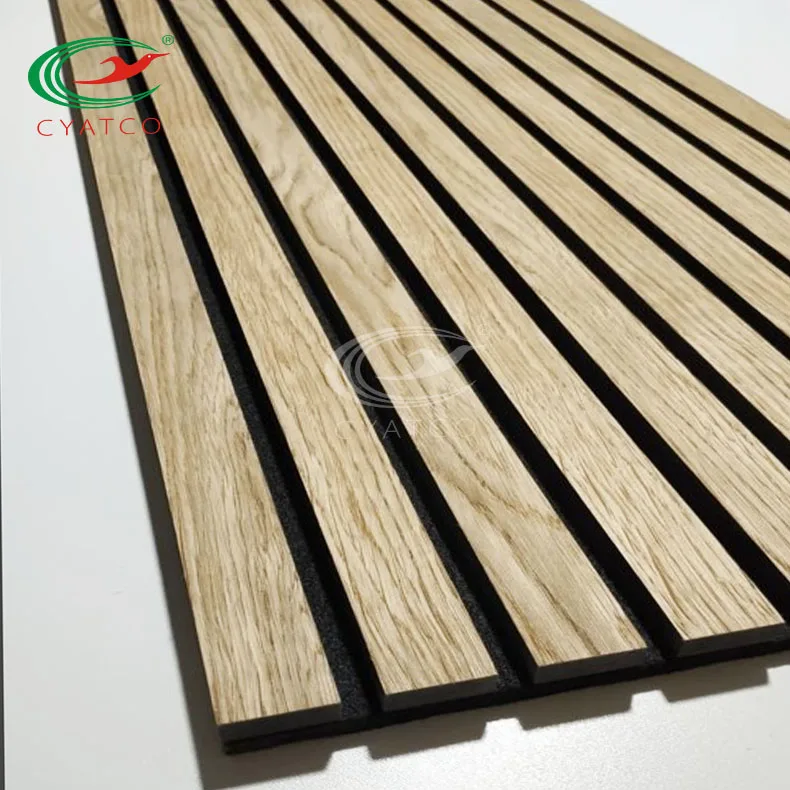 Modern Acoustic Panels wood ceiling solid wood panels Slatted Wood Veneer Acoustic Panel For Interor Wall And Ceiling