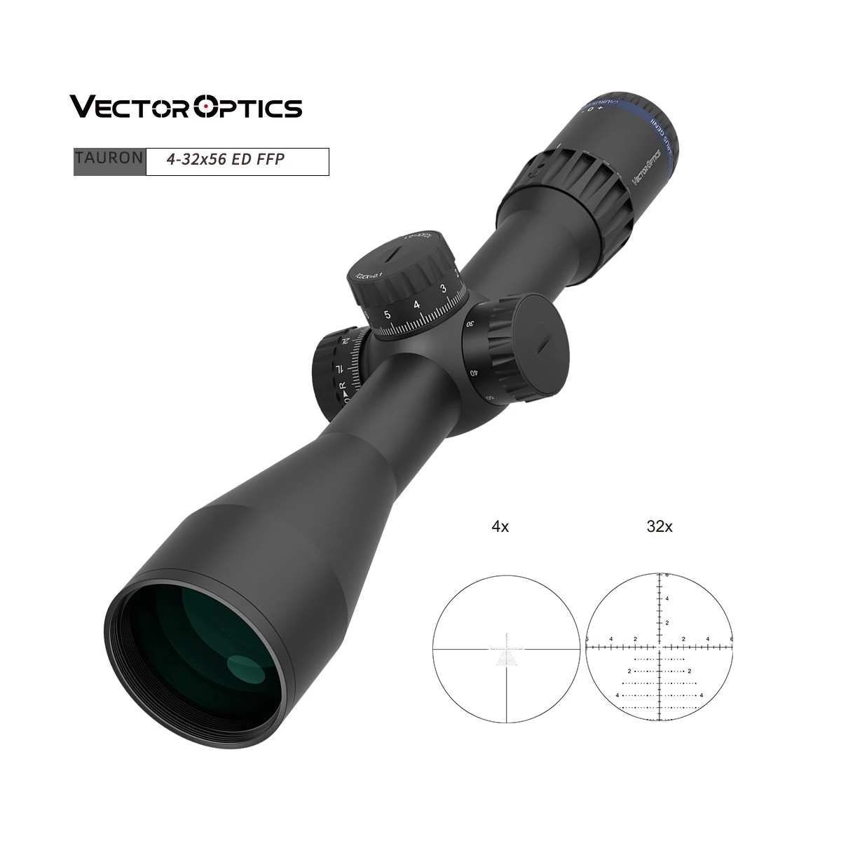 Vector Optics mira telescopic Tauron 4-32x56 ED FFP 34mm Monotube Tactical Scope