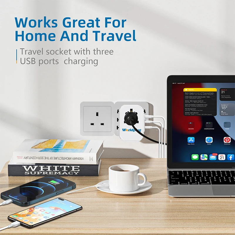 Standard Grounding Universal Travel Adapter Updated with Standard 10A Bs1362  Double Fuse