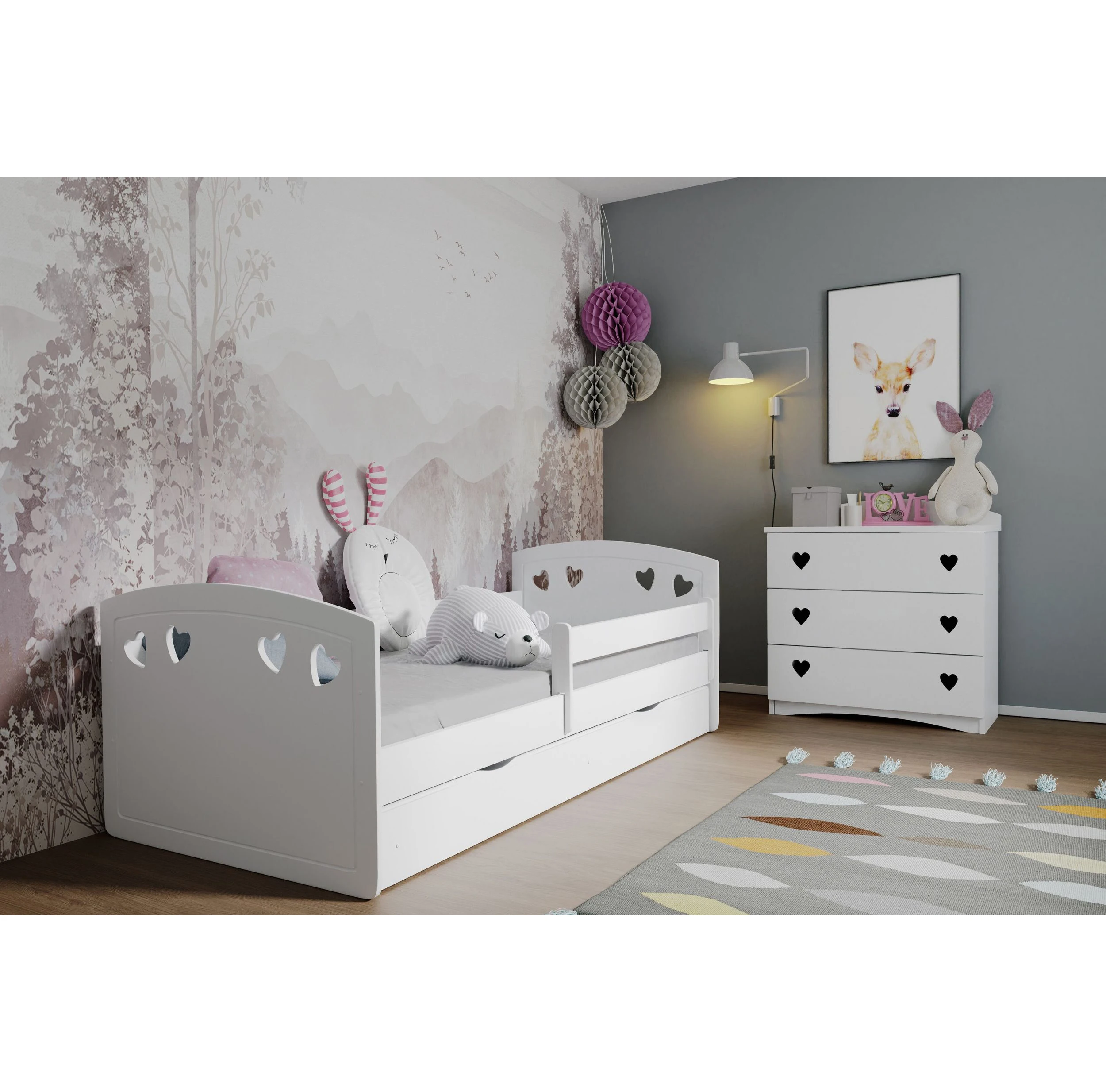 LM KIDS Manufactory direct kids bedroom furniture bed set kid wooden