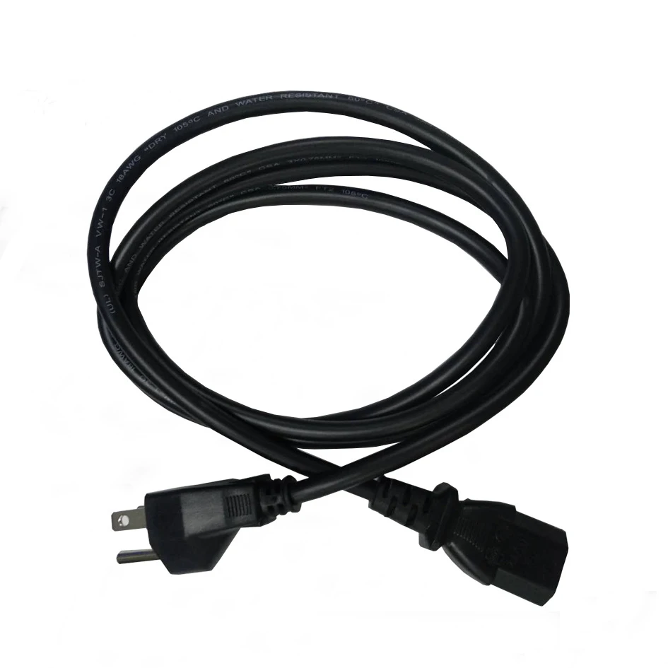 Usa Standard  AC Power Cord 3 Prong American Pole Ups Replacement Cords Wire IEC C13 Supply Extension Cable US Standard Plug