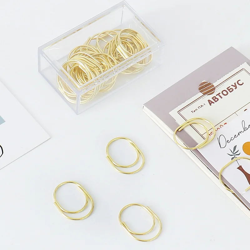 2024 New 25mm Mini Color Paper Clip Creative Shape Metal Paper Clip Return Type Needle Cross-Border Exclusive Supply