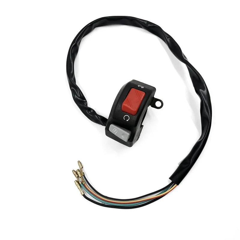 MOTERCROSS Motorcycle 22mm Handlebar Control Switch With Wiring Harness Flameout start switch