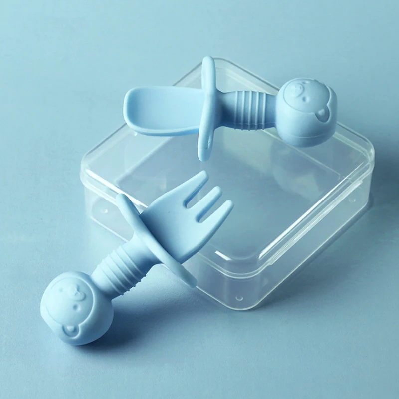 Силиконовая ложка для кормления младенцев с логотипом на заказ оптовая продажа набор мягких ложек