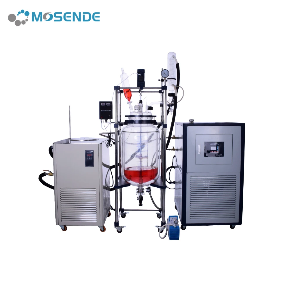 100L Vacuum Distillation Continous Stirred Tank Ultrasonic Glass Reactor
