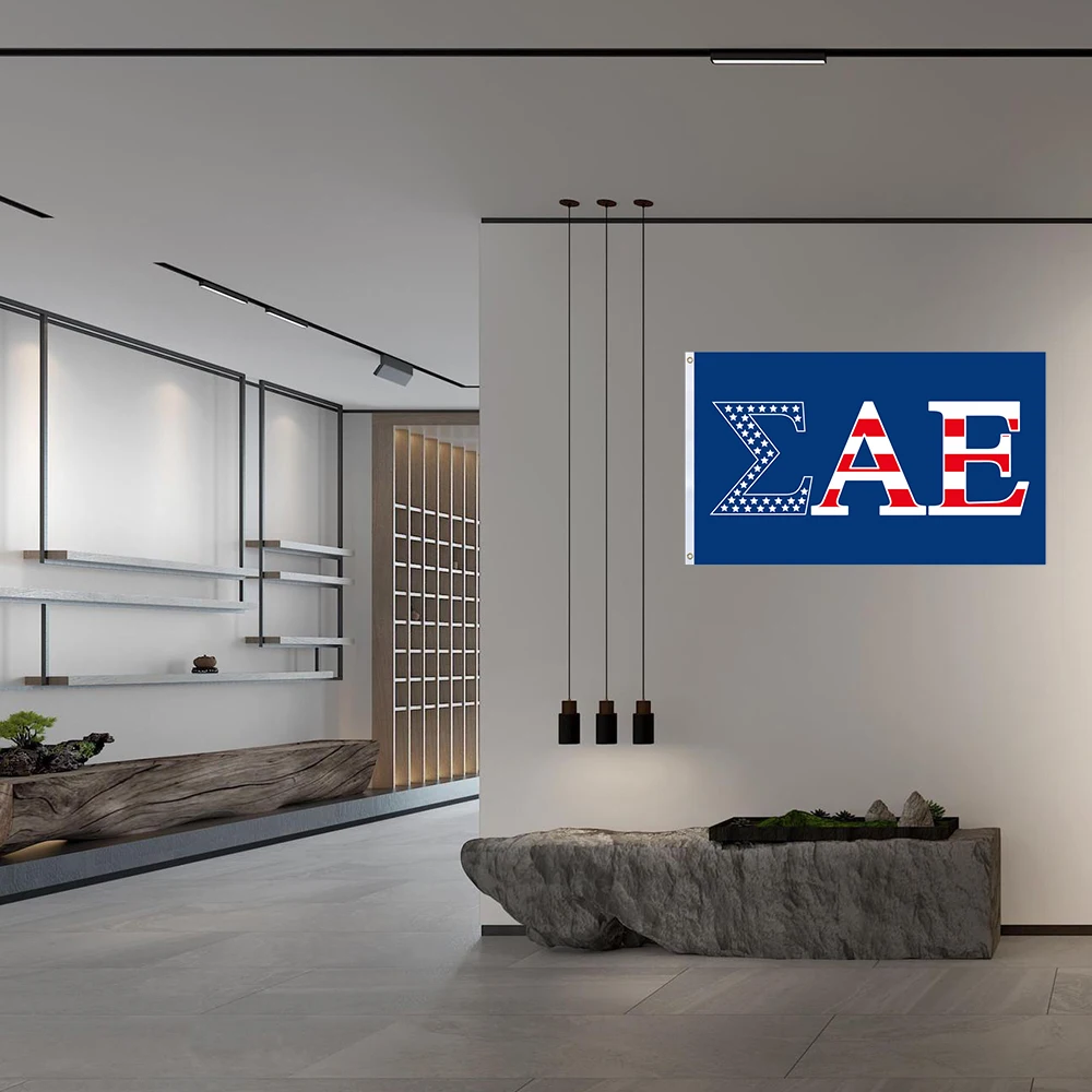 Заводская Быстрая доставка 3x5 футов 100% полиэстер Sigma Alpha Epsilon флаг с буквами США
