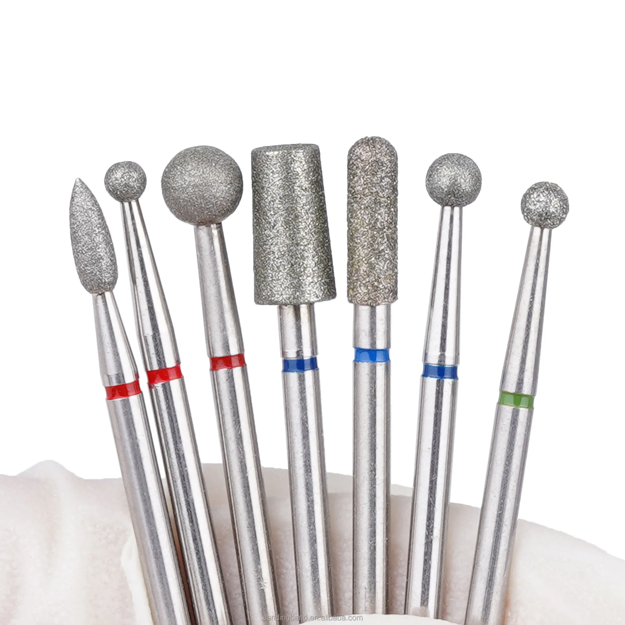 Professional High Quality Diamond Nail Drill Bits 2.35mm Cuticle Clean Rotary Manicure Russian Bit Drill Machine Nail Tool