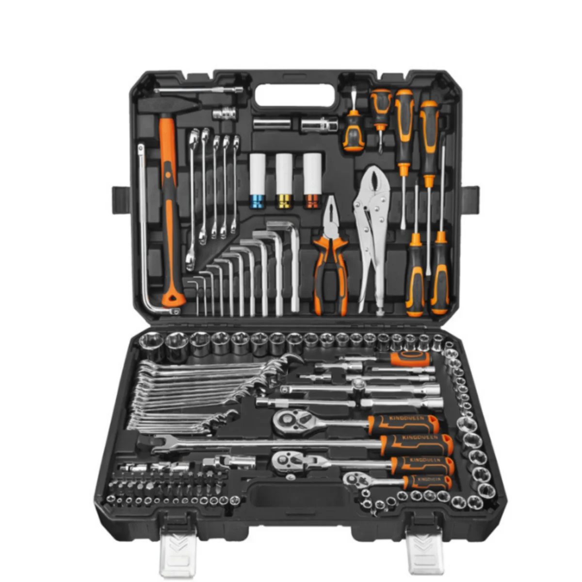 150pc Garage Car Repair Tools Box 72 tooth Tool Cabinet Kit ratchet wrench sleeve Bits Group