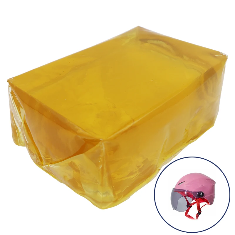 Psa hot melt glue adhesive Block yellow transparent adhesive for Helmet