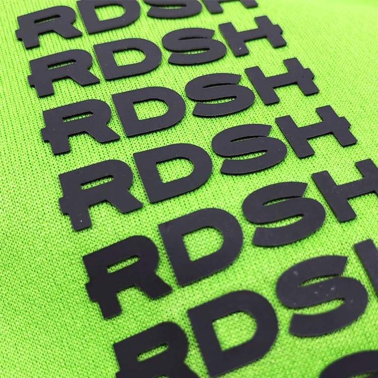 Custom T Shirt Iron On Name Label Tag Heat Press Embossed Logo 3d Silicone Heat Transfer Label