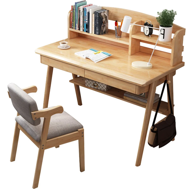
Solid Wood adjustable Kids Study Table Children Furniture Sets Fashion Computer Table Storage Desk 