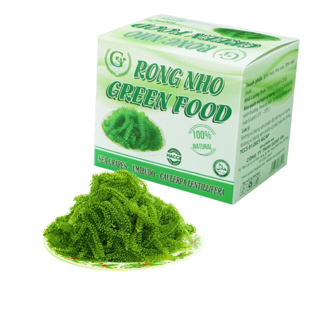 High Quality 100% Natural Dehydrated Sea Grapes Extract Nori Seaweed ISO Certification Halal Certified Longevity Dried Sea Grape