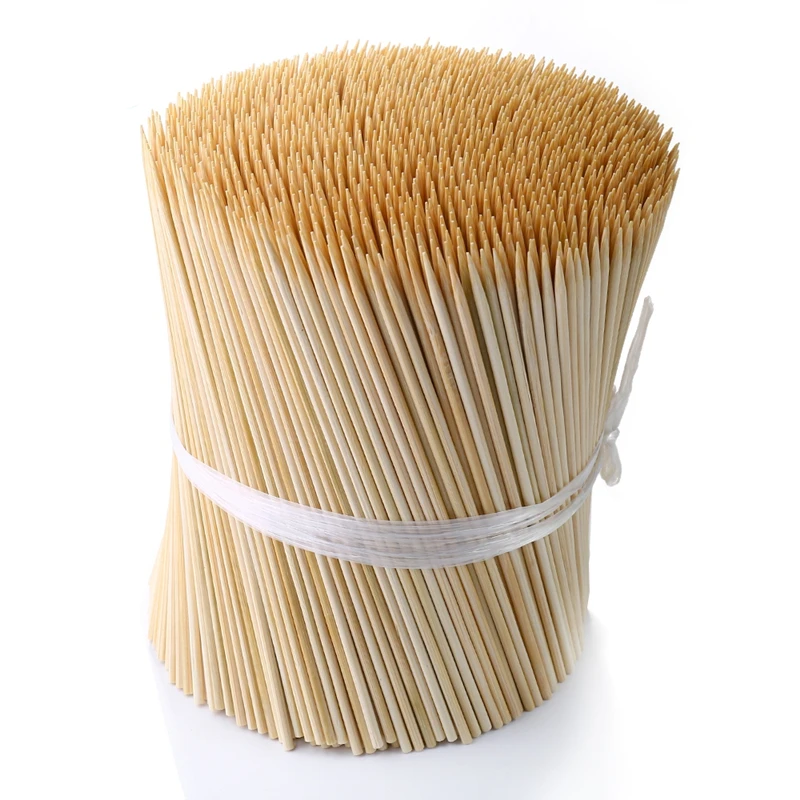 Бамбуковые Шпажки для мяса одноразовые круглые палочки из бамбука и хлопка конфет запекания зефира