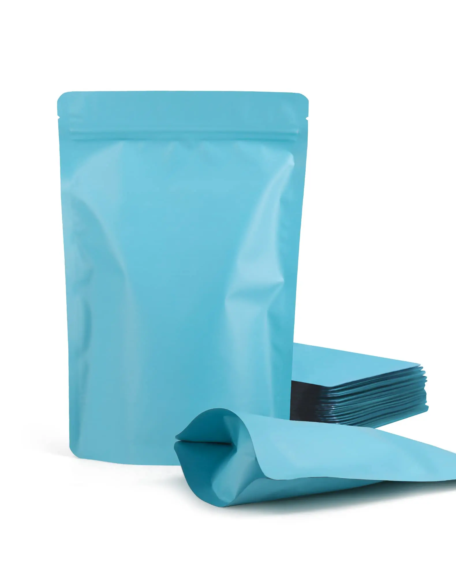 Resealable Packaging Aluminum Foil Flat Bottom Coffee Cold Hot Bag Reusable Zipper Bolsas Stand up Pouch