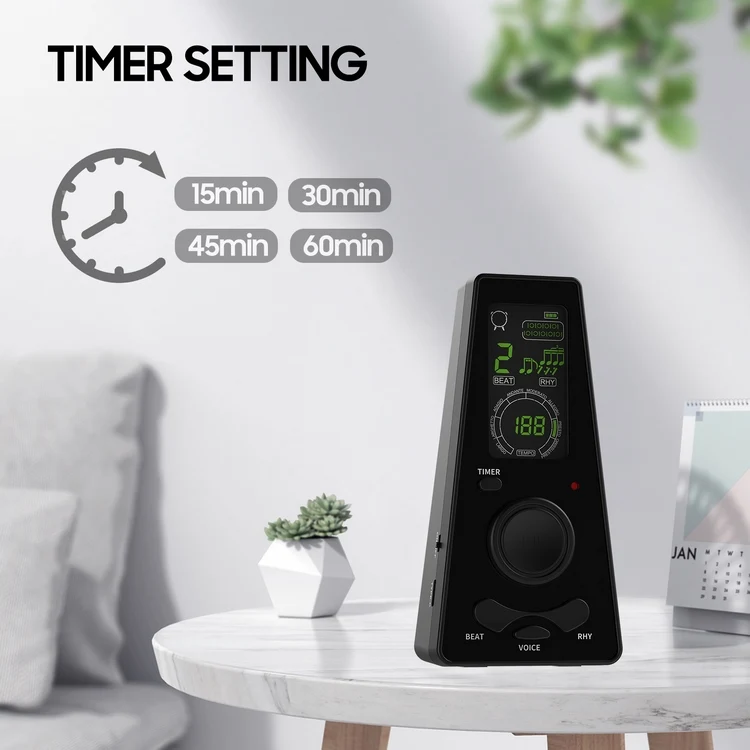 Electronic Digital Metronome with Timer Universal Electronic Metronome with Volume and Beat Speed Control for Guitar Piano