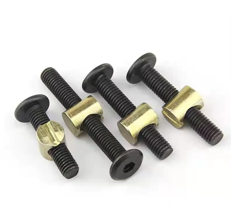 Barrel Bolts Cross Dowel Slotted Horizontal hole nut hammer embedded nut