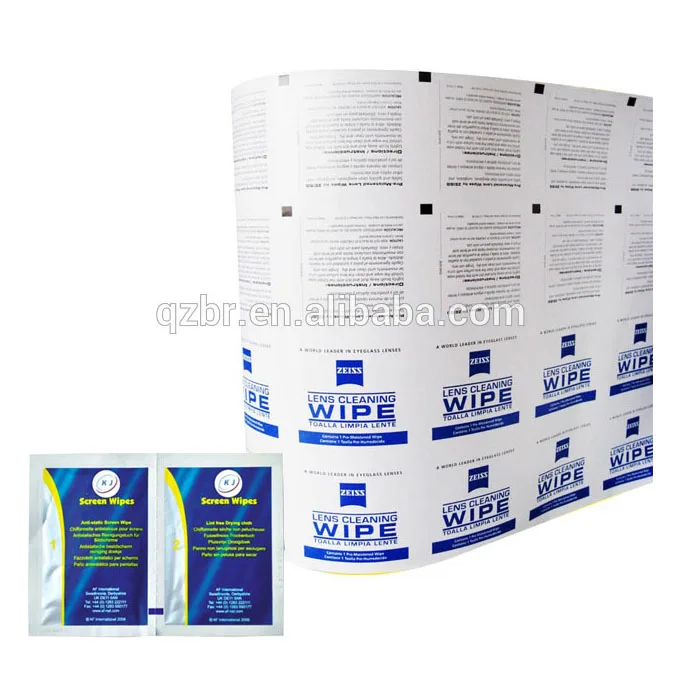 Customized Disinfection/Food Sachets Printed Logo Coated PE Aluminum Foil Laminated Wrapping Paper Jumbo Roll