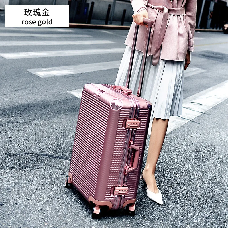 2021 new style design custom carry-on luggage horizontal  aluminum rim0wa luggage aluminium Fram luggage trolley