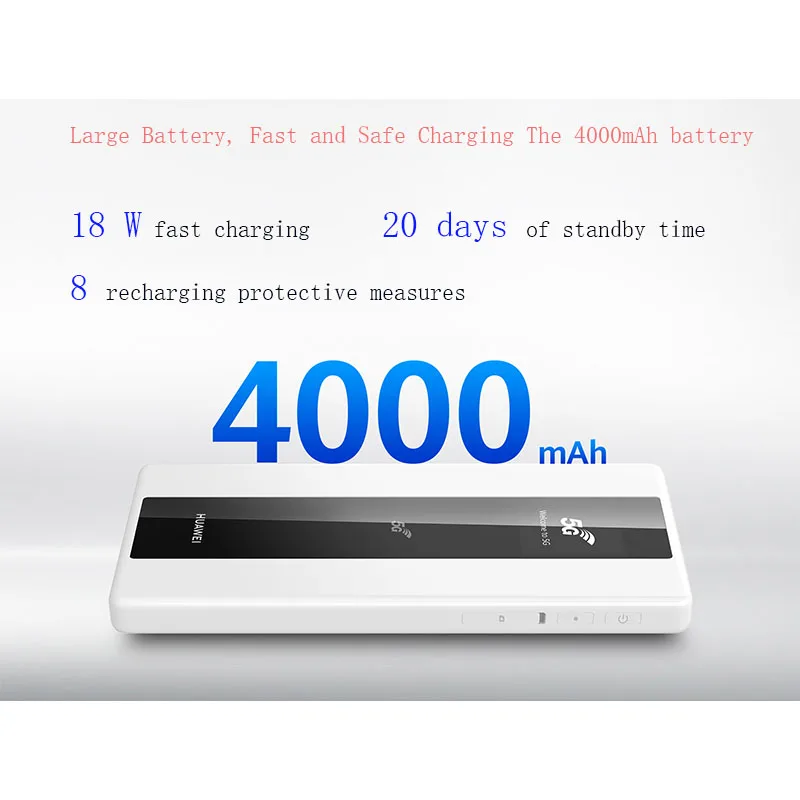  Huawei 5G мобильного телефона WiFi мини Карманный Wi-Fi Беспроводное зарядное устройство маршрутизатор E6878-870 НСА/SA 4000 мА/ч экшн-камера с