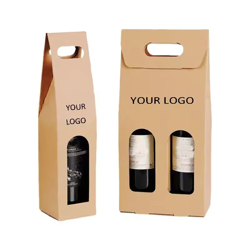 Factory Custom kraft paper packing bag Wholesale Fancy Luxury Wine Bottle Paper Gift Bag With custom paper cardboard bag