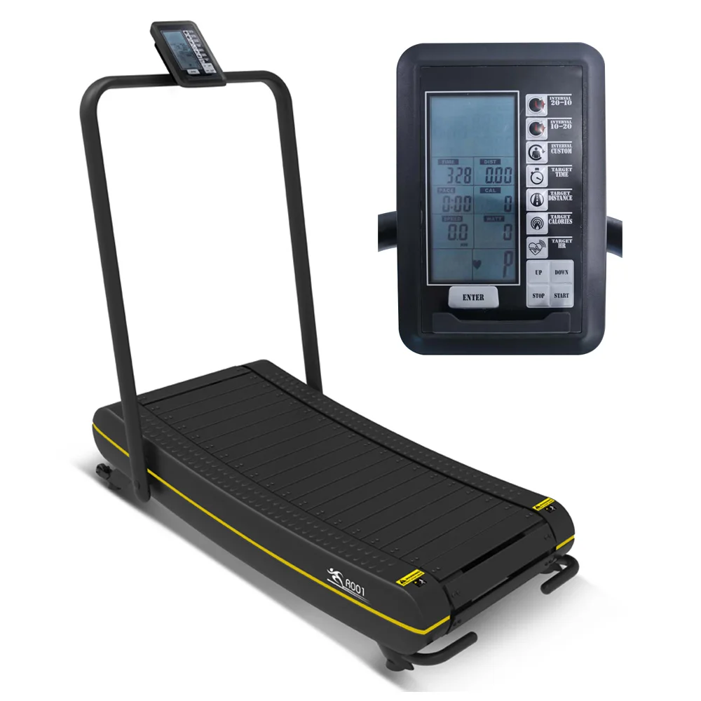 non motorized folding curve treadmill home fitness mini treadmill with new console with  zwift app equipment machine