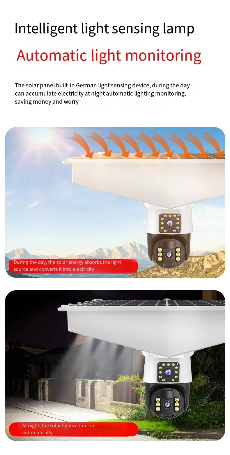 3MP Full HD 4G Camera with 30m IR siren alarm ptz outdoor wireless surveillance camera