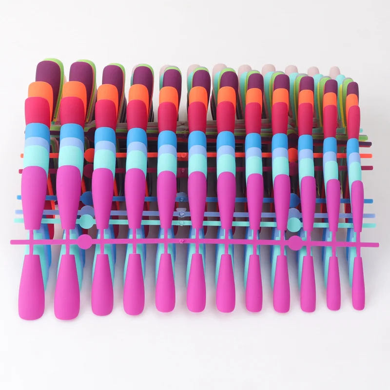 Factory Directly Supply Cheap Nail Tips 24pcs/sheet 40Colors Available Pure Matte Long Coffin Artificial Nail Tips Press on