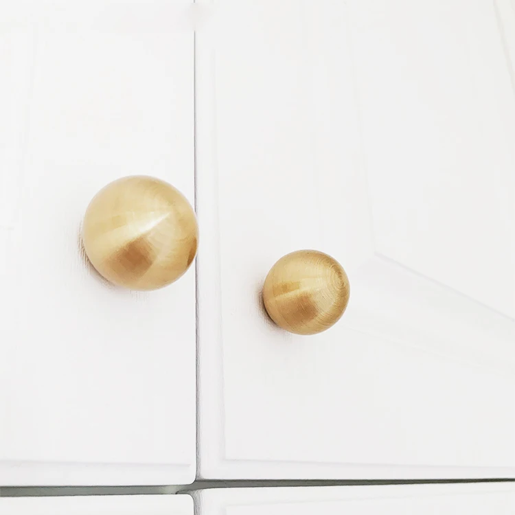 Maxery Hot Sale Home Decorations Brushed Brass Furniture Handles and Knobs for Bedroom, Kitchen Knobs Pulls