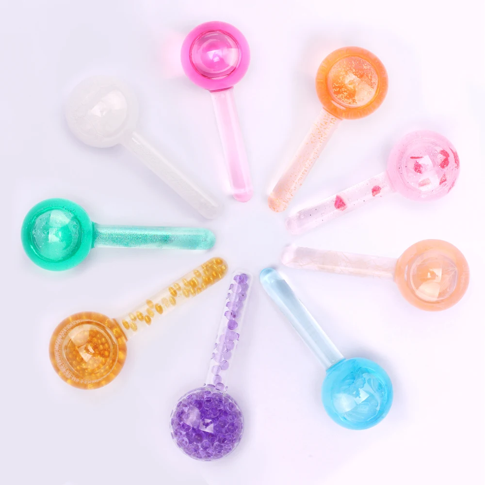 SSMY DZ365 Cooling Facial Tighten Skin Care Tools Freeze Ice Roller Globes