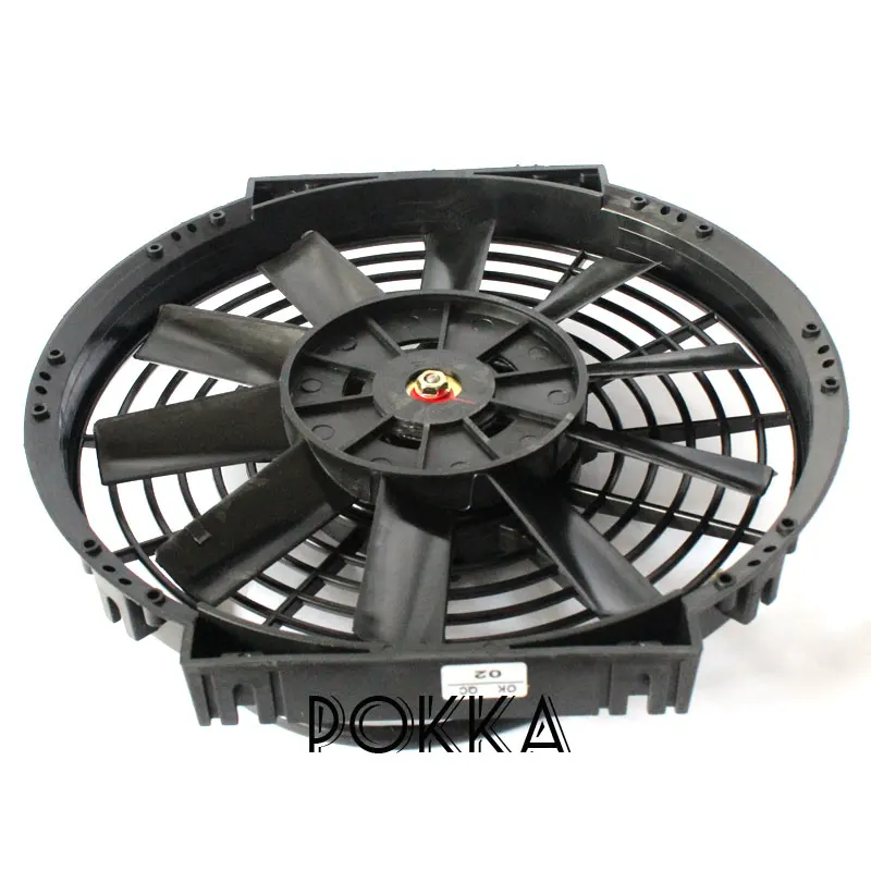 POKKA Wholesale Car Cooling Fan Radiator 10 Inch 24v 80w Car Air Conditioner Condenser Fan Motor
