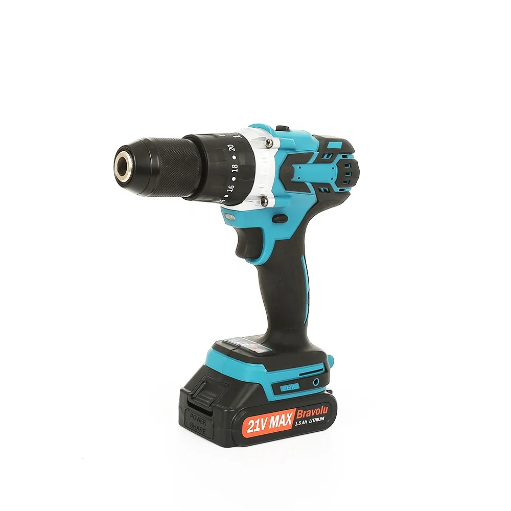 Перезаряжаемая литиевая аккумуляторная электрическая дрель, оптовая продажа, портативная электрическая многофункциональная Ударная дрель, быстрое зарядное устройство, электрические дрели