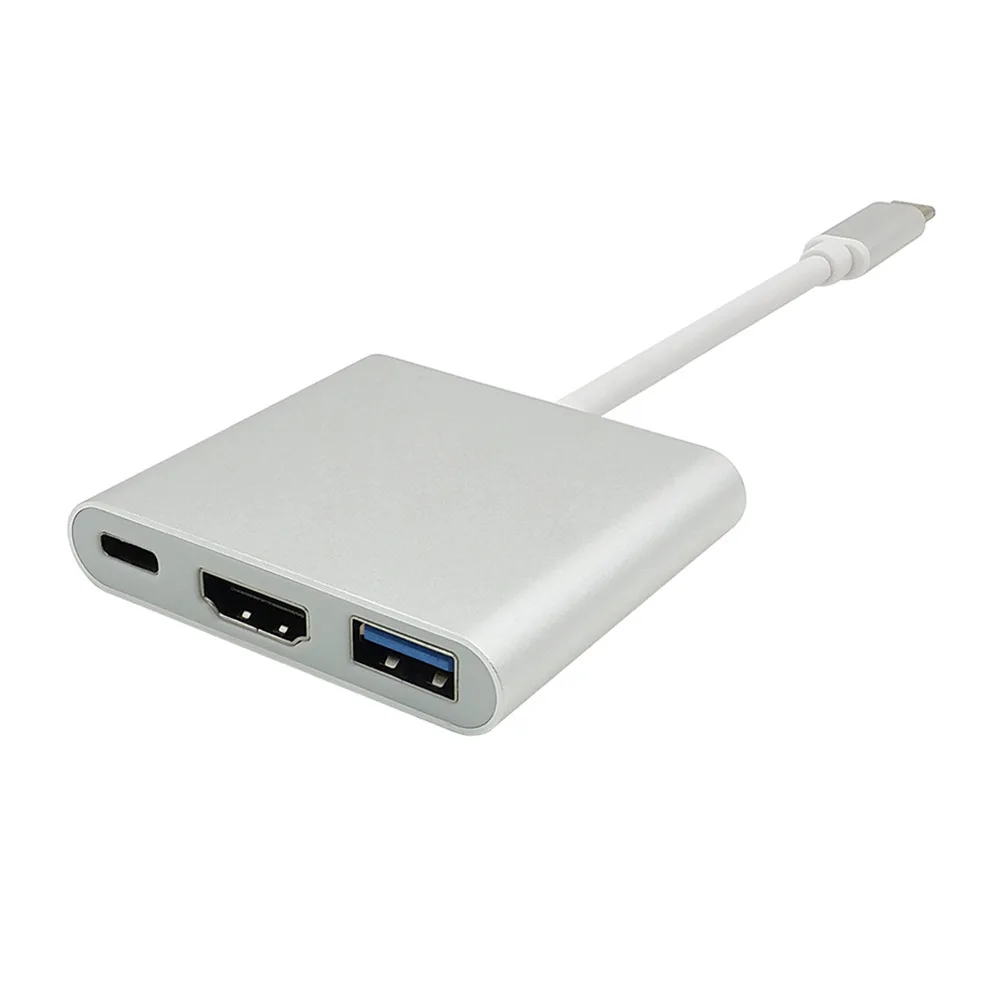 Алюминиевый сплав 3 порта Usb Type C 3in1 3,1 кабель с разъемами типа c и usb-c концентратор