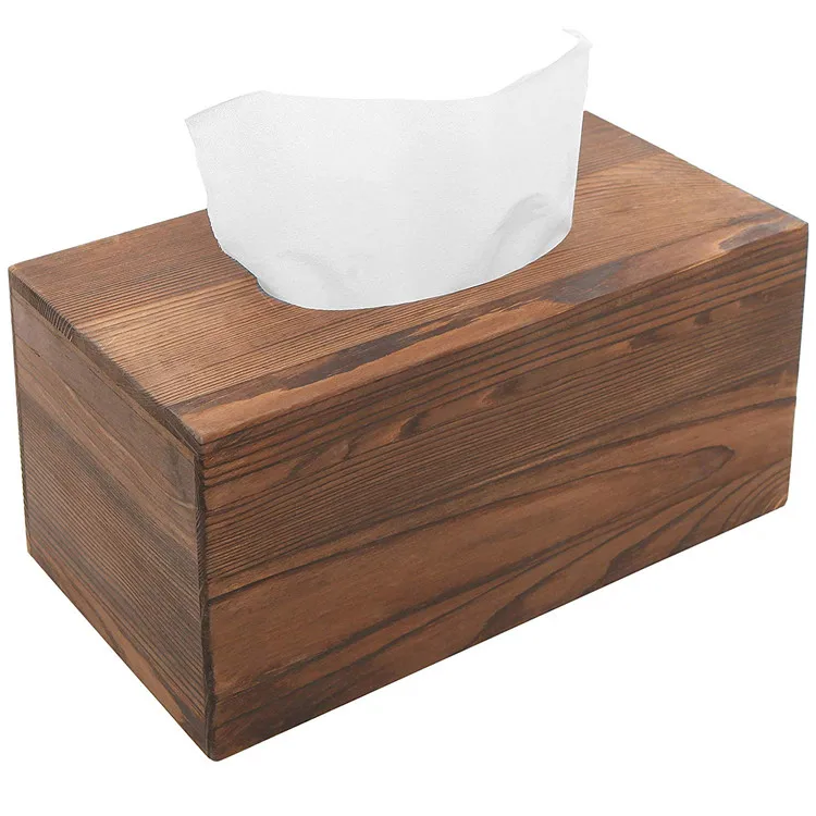 Weight Holder Napkin Bamboo Wooden Tissue Box