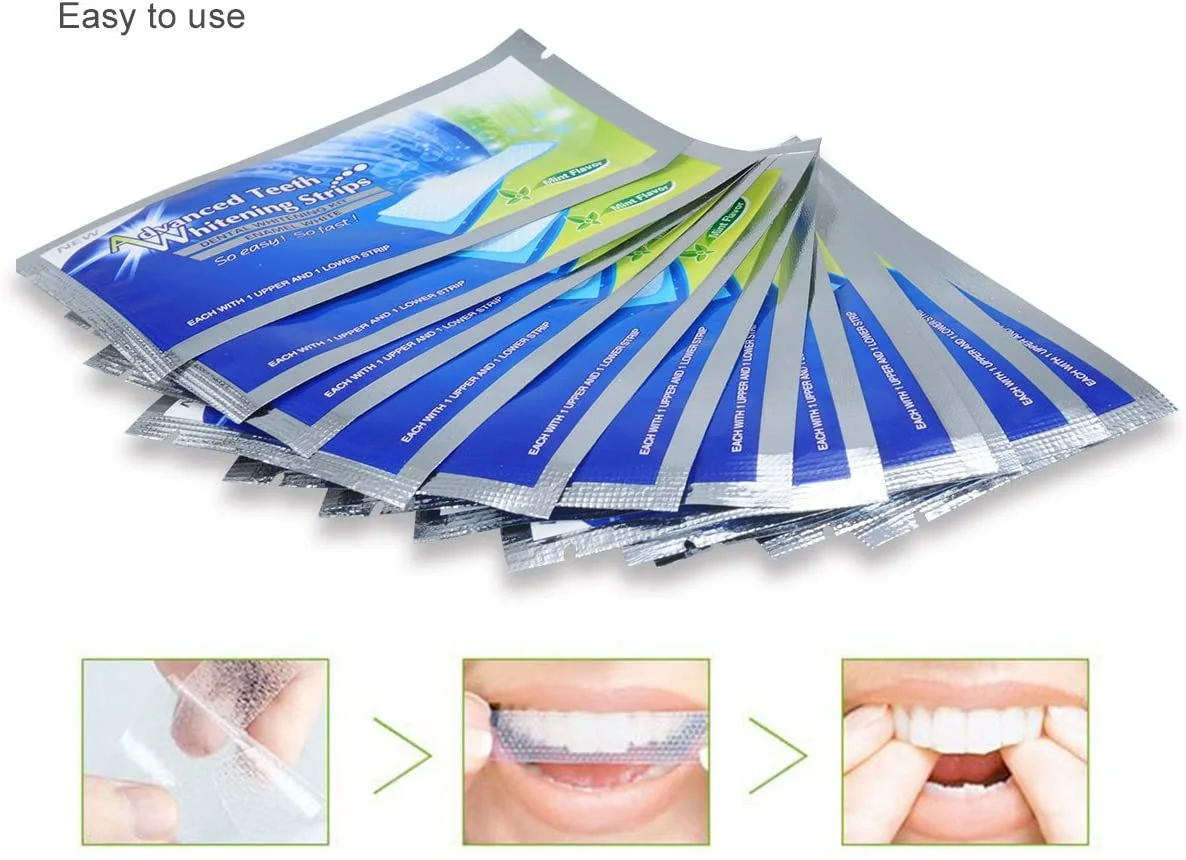 teeth whitening strips 14pairs/box 3D other teeth whitening accessories kit 28pcs/box mint flavor