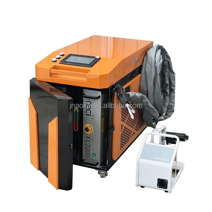 Jinan Aoke 1500W 1000W 2000W 3000w Fiber Laser Welding cleaning Machine for Laser Rust Remover Dust Old Paint Laser Cleaner