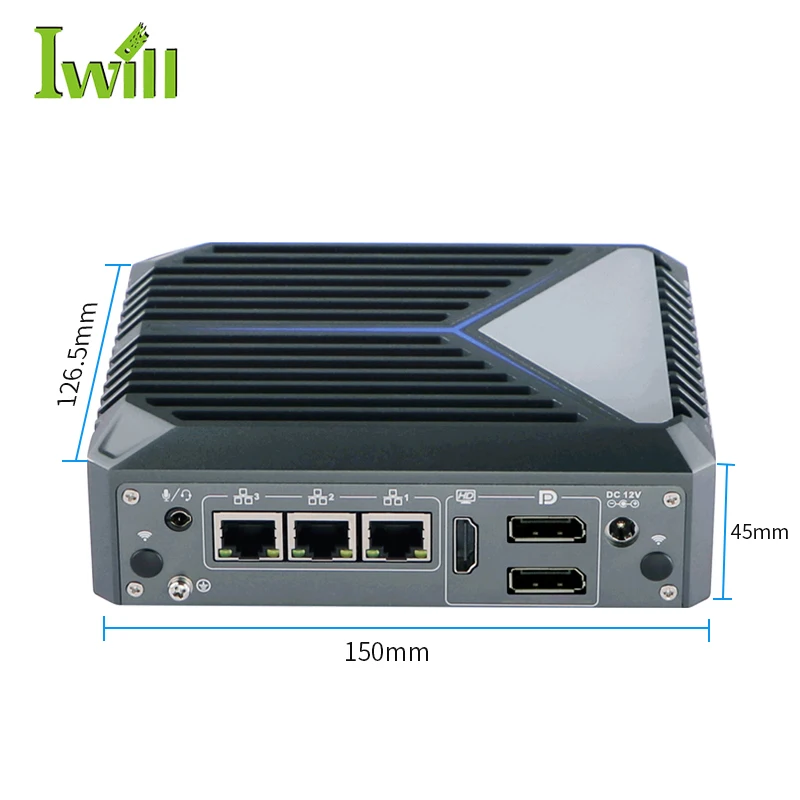 Безвентиляторный промышленный компьютер Cere-lon J6412 CPU 4G/5G LTE WiFi Win11 DP небольшой форм-фактор ПК Встроенный