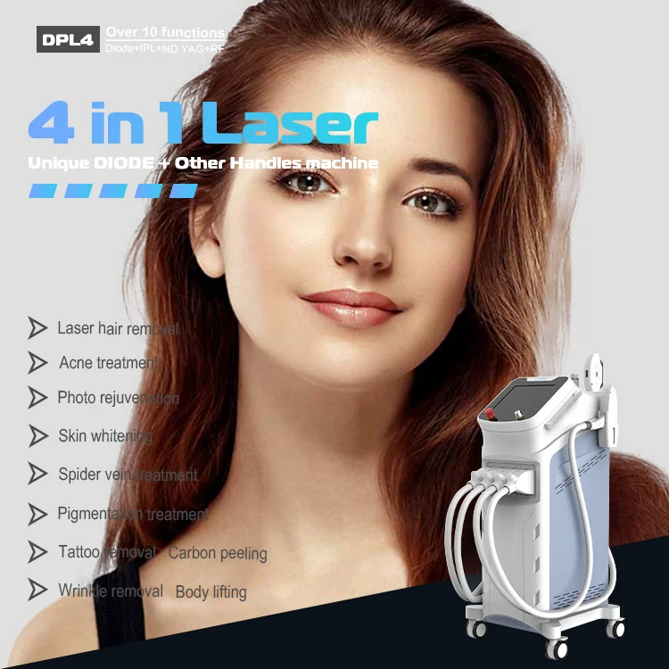 4 in 1 multifunctional 2022 Newest 4K 1200W 1600W vacuum Ice Platinum Titanium/laser xl/755 808 1064nm diode laser machine price