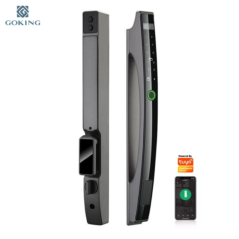 GOKING luxury wholesale fully automatic waterproof outdoor tuya wifi app smart sliding door lock fingerprint electronic lock
