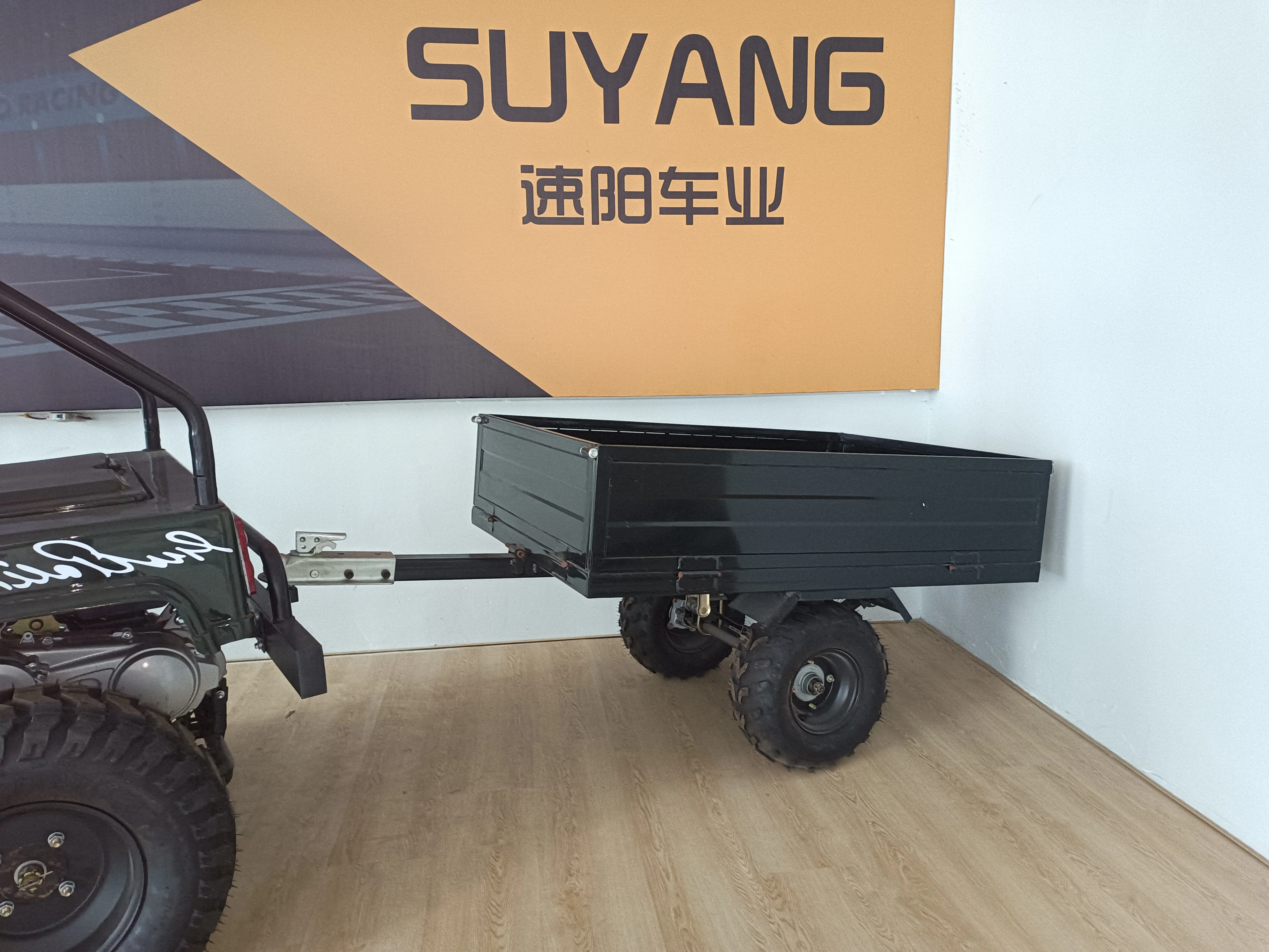 Suyang dumper utv container mini trailer farm quad atvs with 2 wheeler
