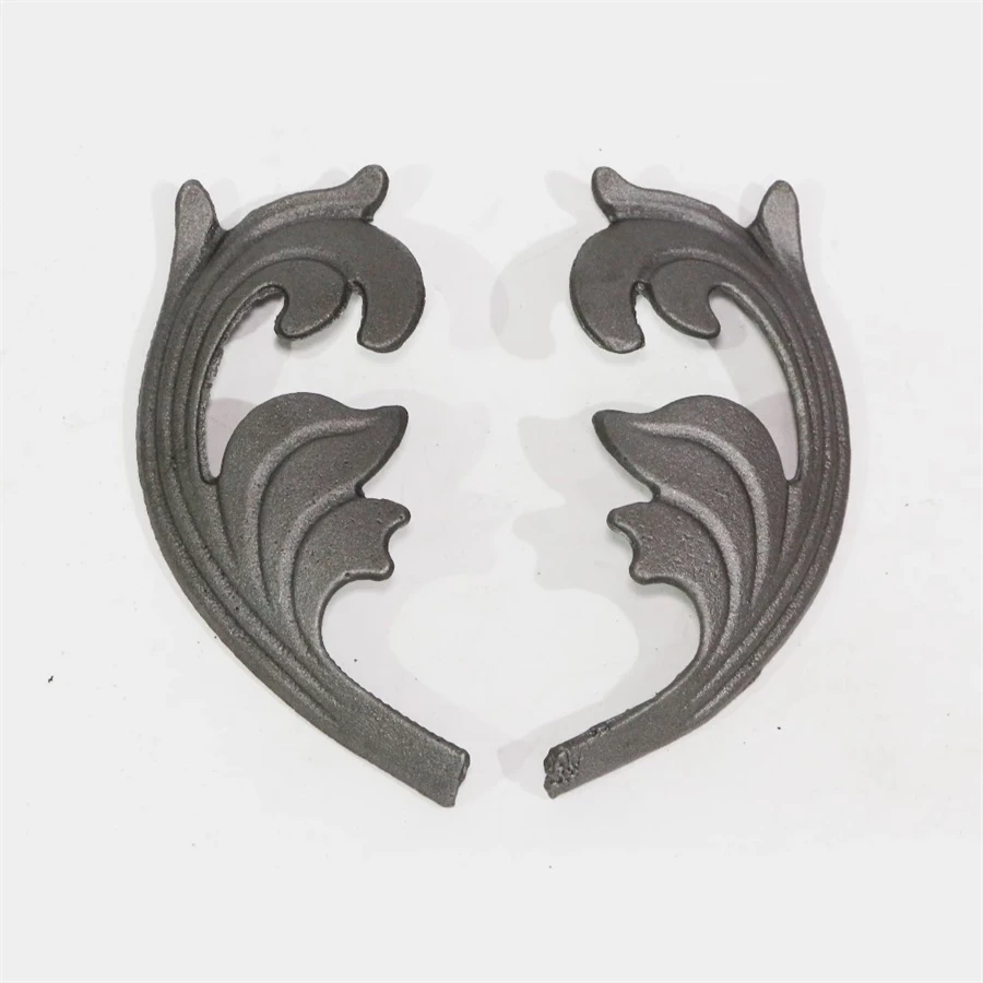 China factory iron main gate design cast steel wrought iron flowers and leaves for gate