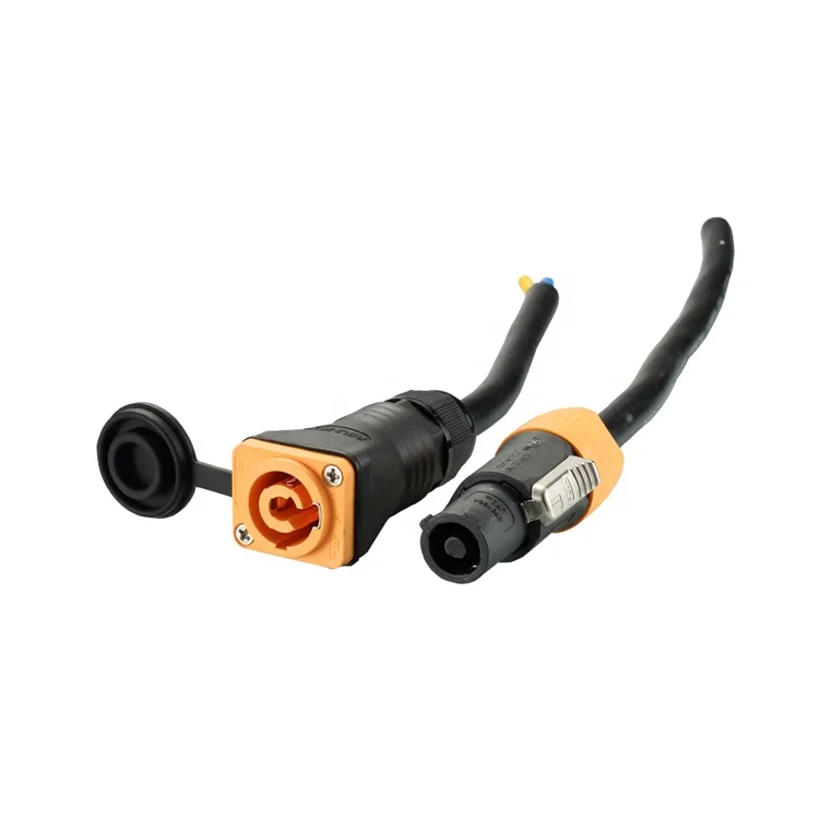 PA66 Plastic Waterproof power connector, High quality waterproof connector for LED Screen