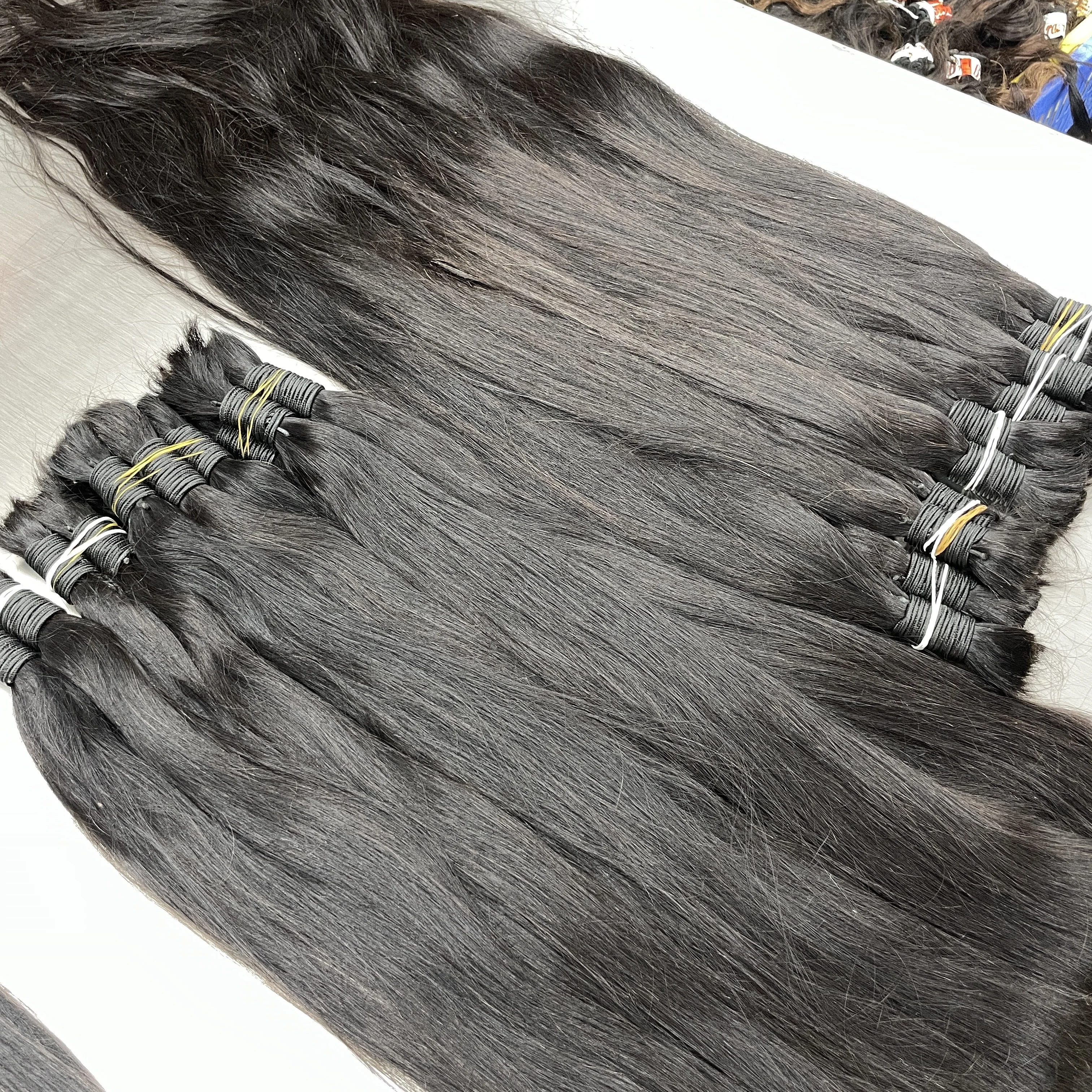 Free Ship To Brazil Cabelo Humano GHREHAIR Vietnam Hair Human Virgin Hair Bulk Bundle 100% Unprocessed Raw Virgin Extensions