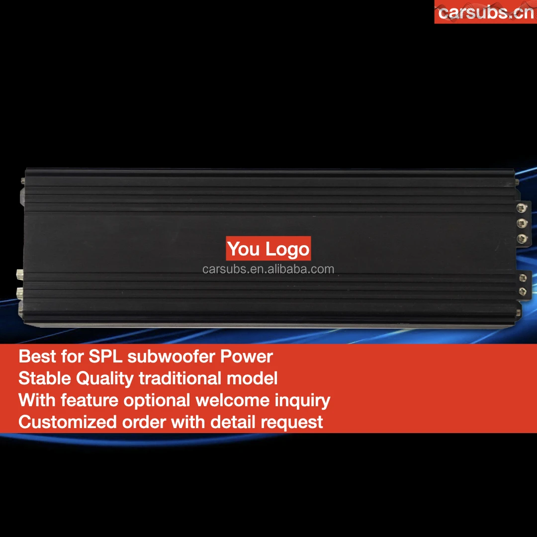 Car Stereo Amplifier Mono RMS 1500W Strong Bass SPL Subwoofer Amplifier Peak 3000W Max 1ohm Class D Car Amplifier Monoblock