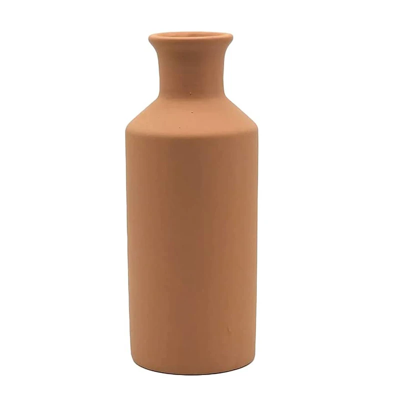 Modern Set Of 3 Terra cotta Vase Handmade Clay Vase